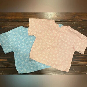 Handmade flowy shirts Vintage.Same bow design different colors